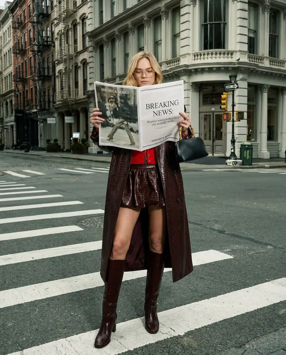 Série livrée, scène candide, journal en rue